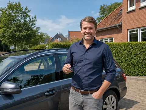 Verkäufer aus Nürtingen mit dem verkauften Fahrzeug