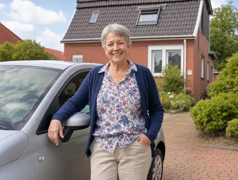 Verkäufer aus Bempflingen mit dem verkauften Fahrzeug